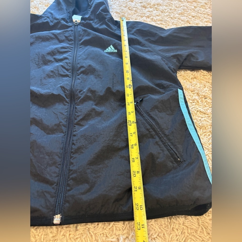 Adidas Women's Black Utility Jacket with Blue Logo - Picture 9 of 10